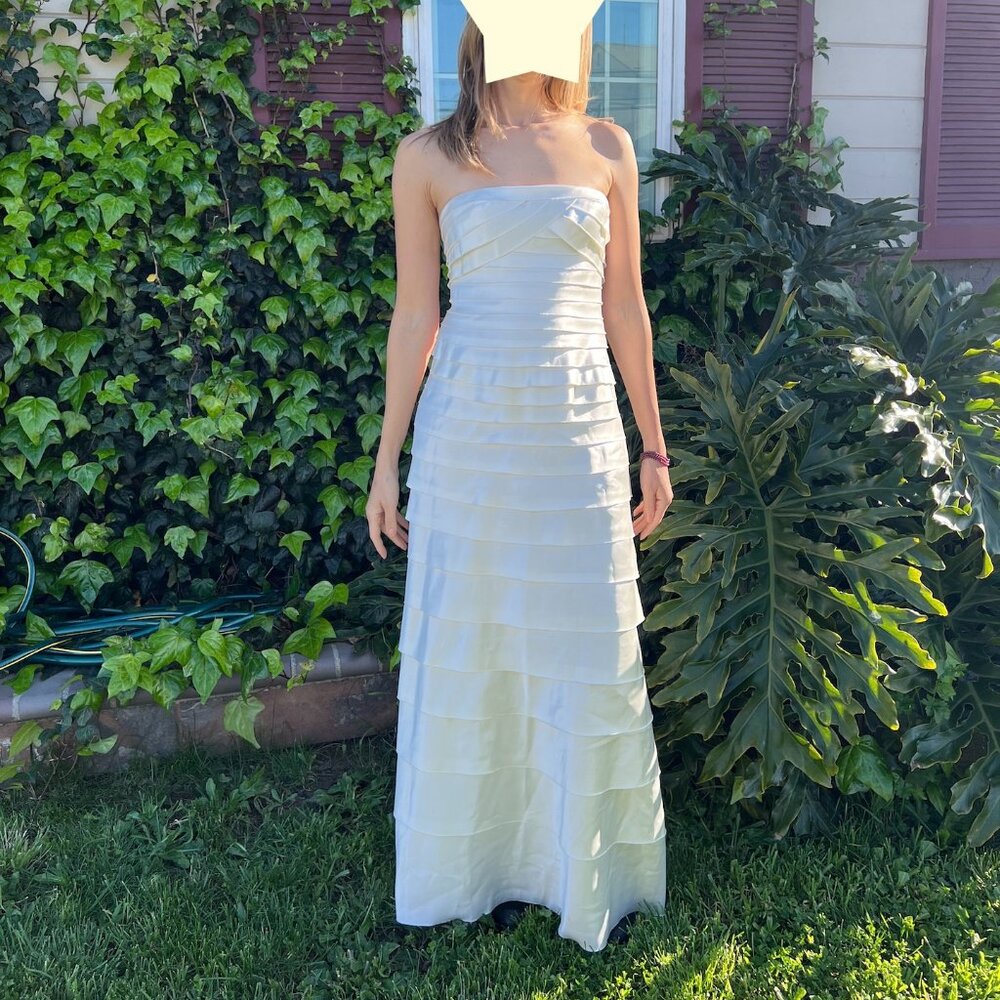 BCBG Max Azria evening gown maxi dress strappless